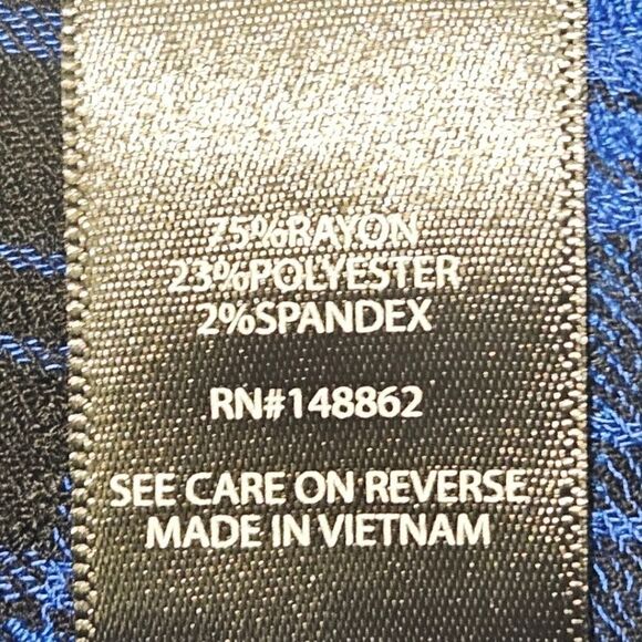 TORRID MINI GAUZE Long Bell Sleeve Royle Blue & Black Plaid Mini Dress 2X - Picture 11 of 14